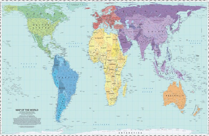 Continents distorts projection retains landmass