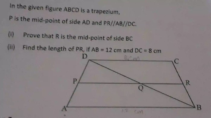 Point q is on mn such that