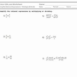 Simplifying rational expressions worksheet with answers